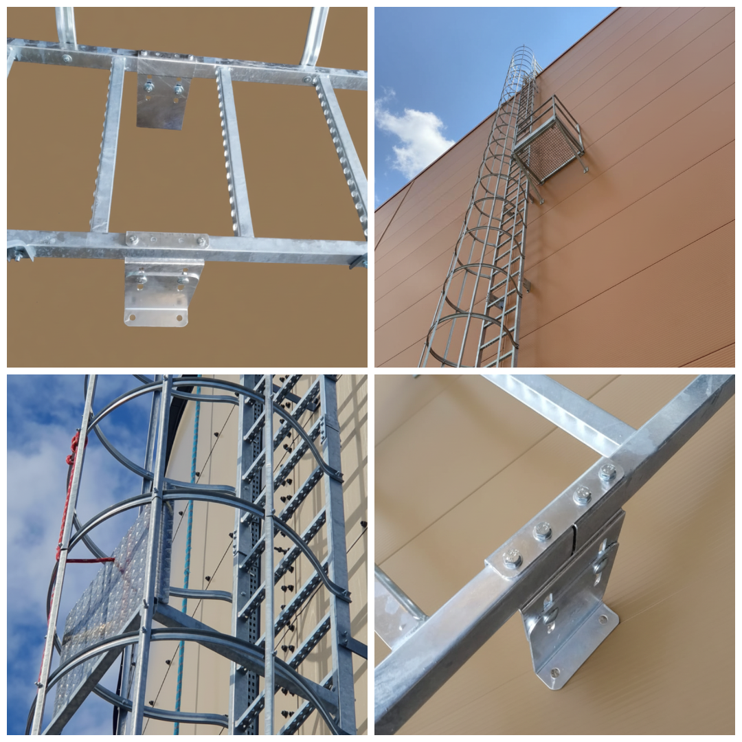 Mocowanie drabiny pionowej na dach